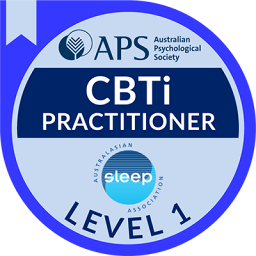 Australasian Sleep Association CBTi Practitioner Level 1 badge